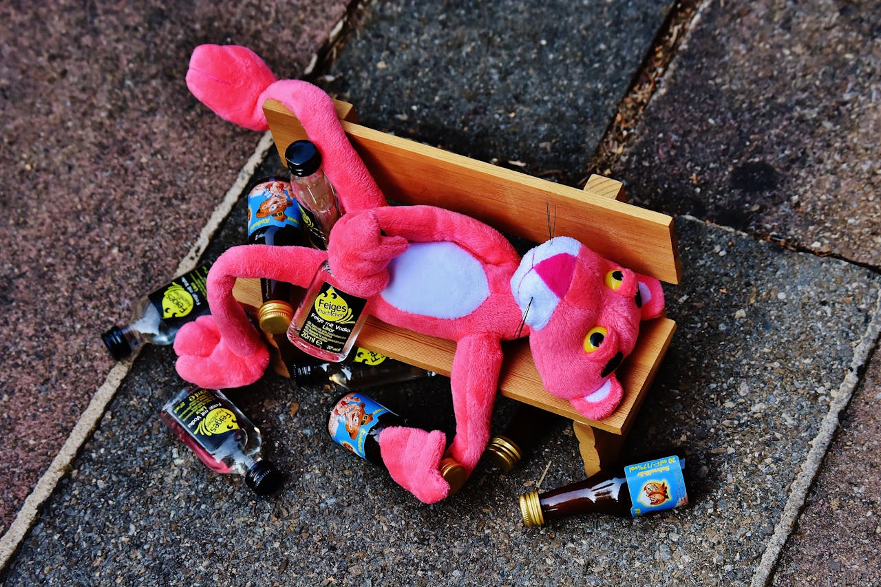 Puppet laid out looking hung over and dehydrated 
